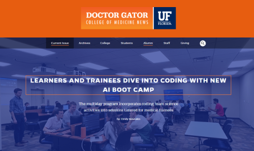 College of Medicine AI Boot camp features Practicum AI conteent