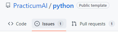 Screenshot of the Issues tab for the Python course